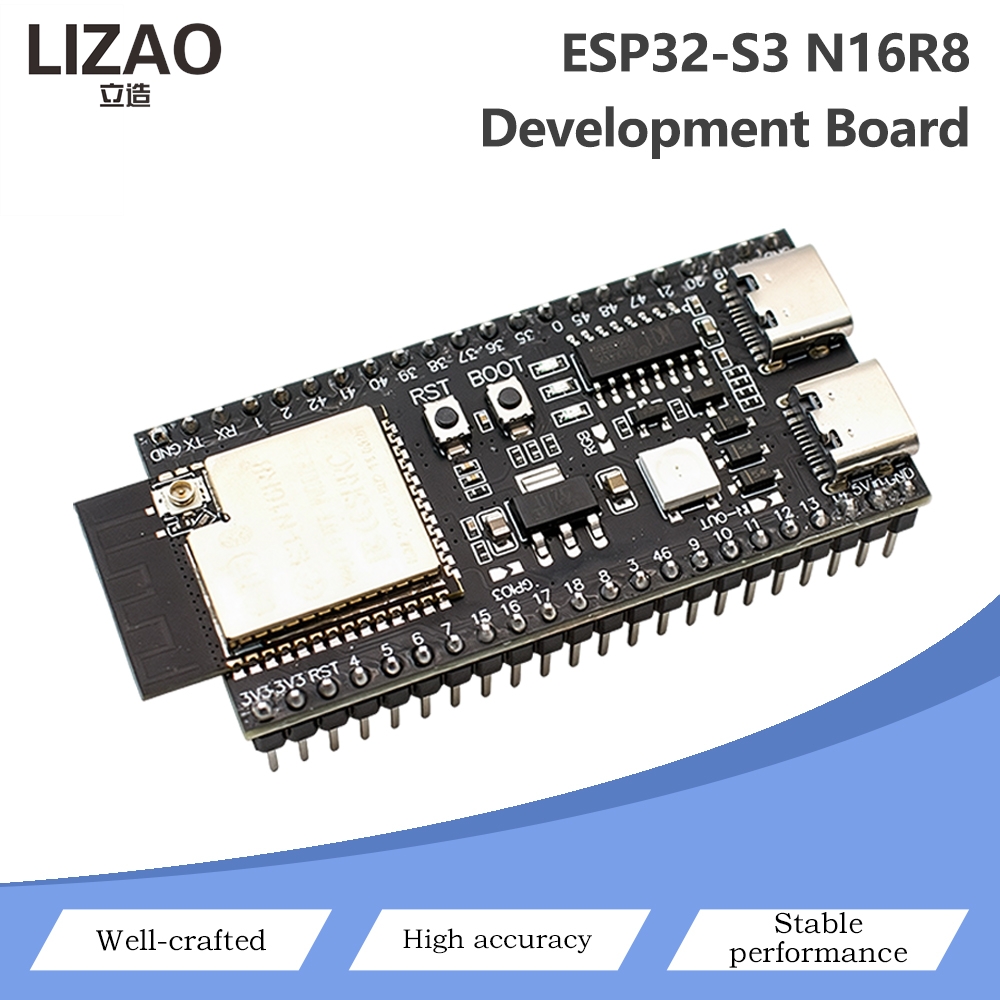 Smart Home Module Iot - บอร์ดพัฒนา ESP32-S3 N16R8 แบบ Dual Type-C