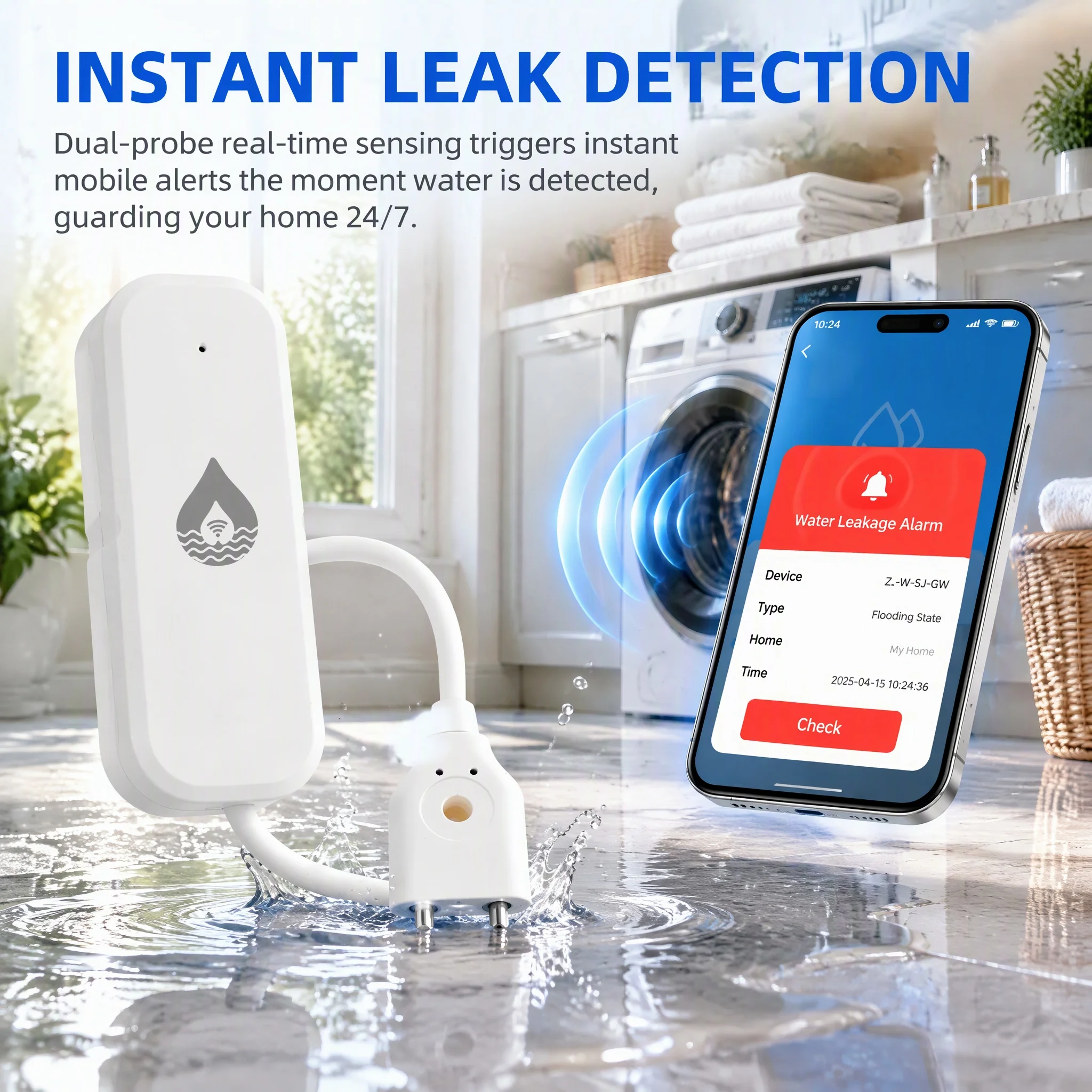 เครื่องตรวจจับน้ำรั่วอัจฉริยะ  - Home Assistant Tuya บทวิจารณ์และราคา